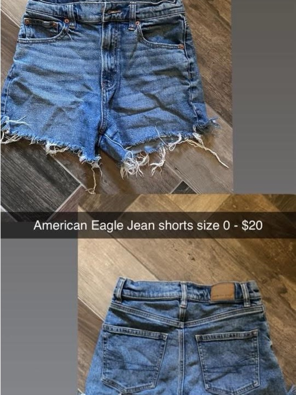 American Eagle Outfitters Distressed Blue Denim Cutoff Shorts - Picture 1 of 1